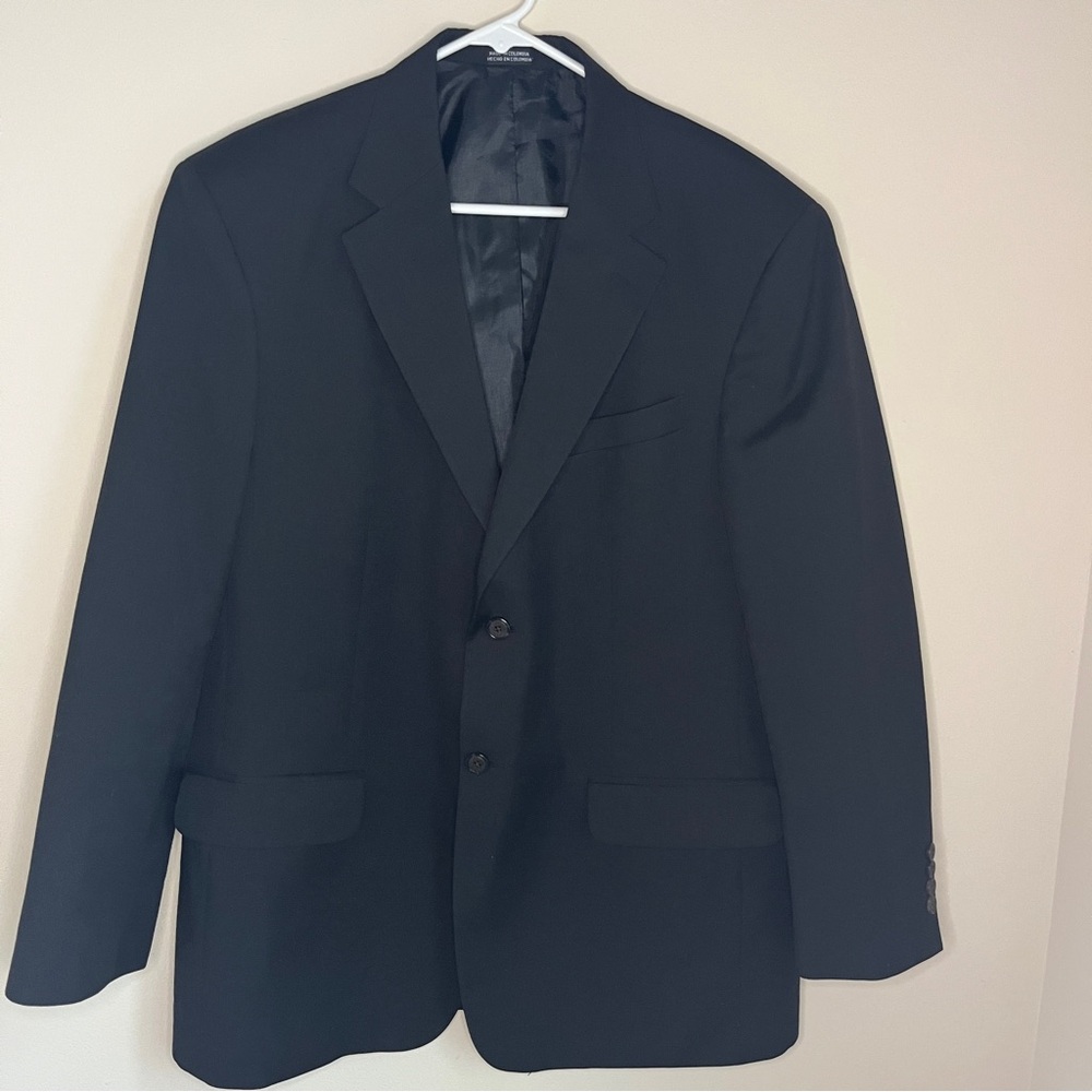 TravelSmith Blazer Sport Jacket Lined Business Travel Black Pocket Men’s 42R